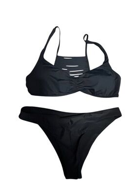 Roxy Black Women's Swim Top & No Brand Bottom Sz L